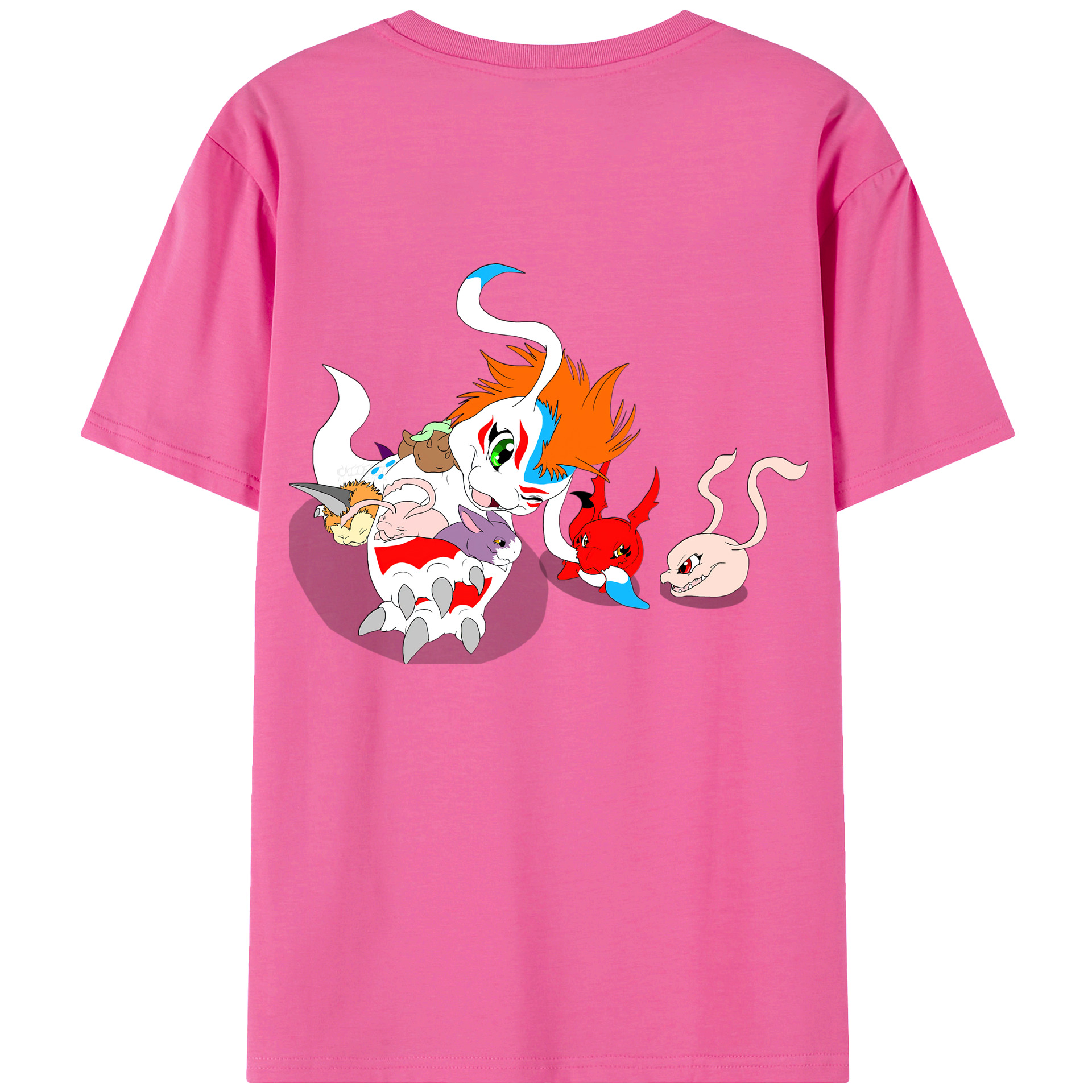 （画像用） Digimon デジタルモンスター/デジモン レディース半袖Tシャツ(バックプリント)